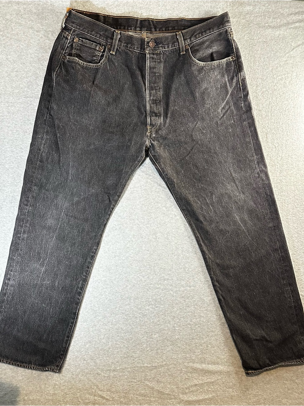 Levi's 501 Men's Black Washed Relaxed Fit Jeans